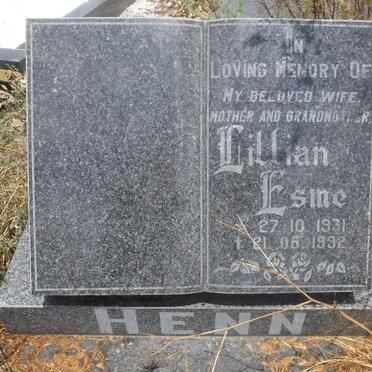 HENN Lillian Esme 1931-1992