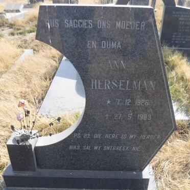 HERSELMAN Ann 1926-1983