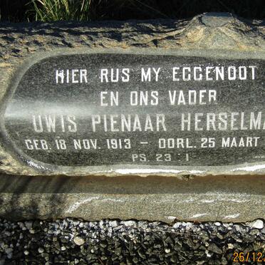 HERSELMAN Uwis Pienaar 1913-1972