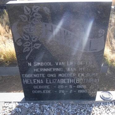 HOWELL Helena Elizabeth nee BOTHMA 1926-1980