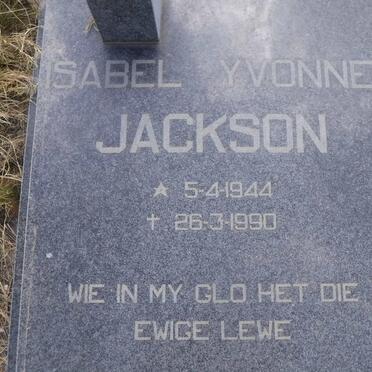 JACKSON Isabel Yvonne 1944-1990