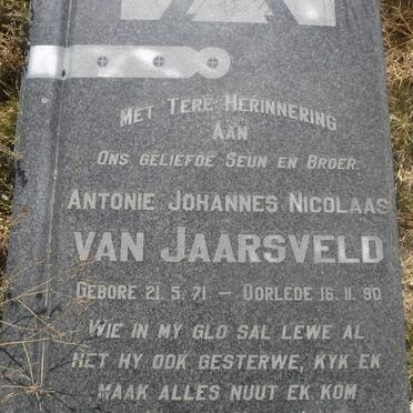 JAARSVELD Antonie Johannes Nicolaas, van 1971-1990