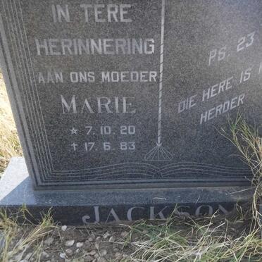 JACKSON Marie 1920-1983