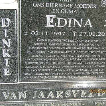 JAARSVELD Edina, van 1947-2014