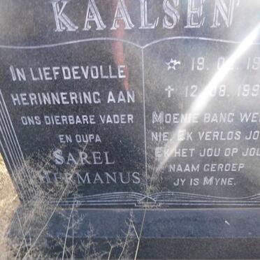 KAALSEN Sarel Hermanus 1931-1993