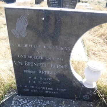 KERMIS A.M. Brondeel nee KRUGER 1907-1984