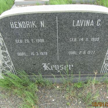 KEYSER Hendrik N. 1908-1978 &amp; Lavina C. 1909-1977