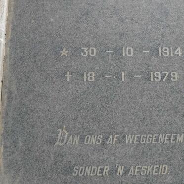 KOTZÉ Theunis 1910-1990 &amp; Ella 1914-1979