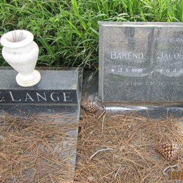 LANGE Barend Jacobus, de 1896-1978