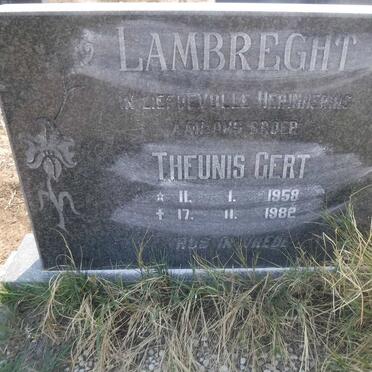 LAMBREGHT Theunis Gert 1958-1982