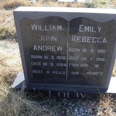 LOUW William John Andrew 1906-1984 &amp; Emily Rebecca 1910-1996