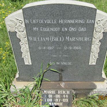 MARSBURG William 1917-1966 :: REICH Marie 1944-2009