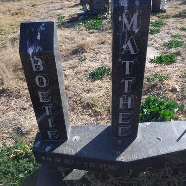 MATTHEE Boetie 1957-1997