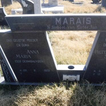 MARAIS Pieter Sarel Paulus 1922-1984 &amp; Anna Maria GERMISHUYZEN 1923-