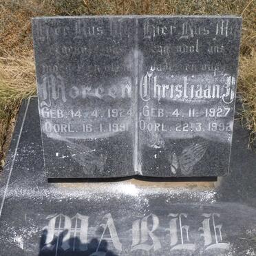 MAREE Christiaan J. 1927-1992 &amp; Moreen 1924-1991