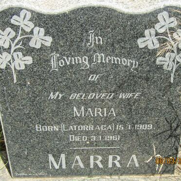 MARRA Maria nee LATORRACA 1909-1961