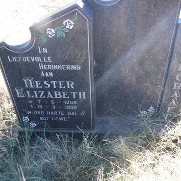 MARKGRAAFF Hester Elizabeth 1950-1992