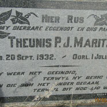 MARITZ Theunis P.J. 1932-1957