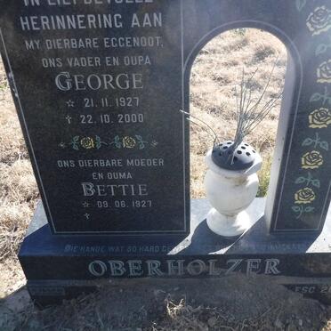 OBERHOLZER George 1927-2000 &amp; Bettie 1927-