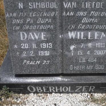 OBERHOLZER Dave 1913-1991 &amp; Willem 1918-2007