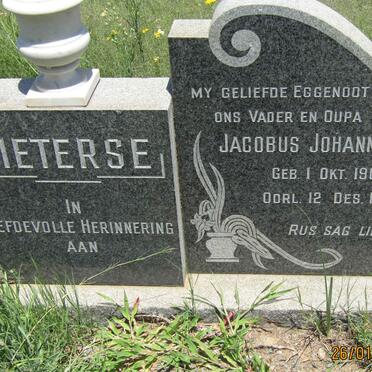 PIETERSE Jacobus Johannes 1907-1965