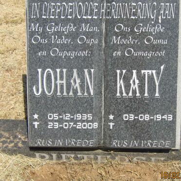 PIETERSE Johan 1935-2008 &amp; Katy 1943 -