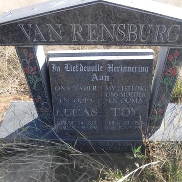 RENSBURG Lucas, van 1928-1998 &amp; Toy 1928-199?