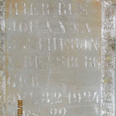 RENSBURG Johanna J.J. Theron, v. -1924