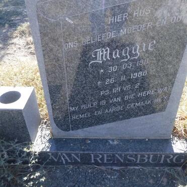 RENSBURG Maggie, van 1911-1988