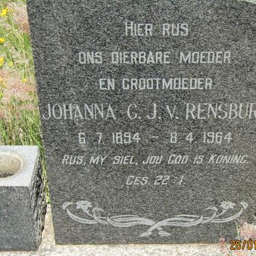 RENSBURG Johanna C., J.v. 1894-1964