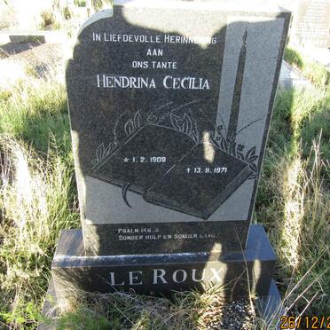 ROUX Hendrina Cecilia, le 1909-1971
