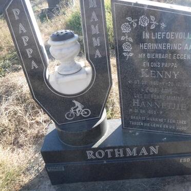 ROTHMAN Kenny 1950-2001 &amp; Hannetjie 1953-