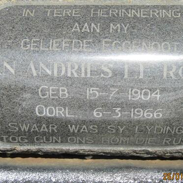 ROUX Jan Andries, le 1904-1966
