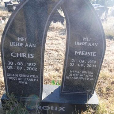 ROUX Chris 1932-2002 &amp; Meisie 1934-2004