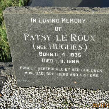 ROUX Patsy, le nee HUGHES 1935-1969