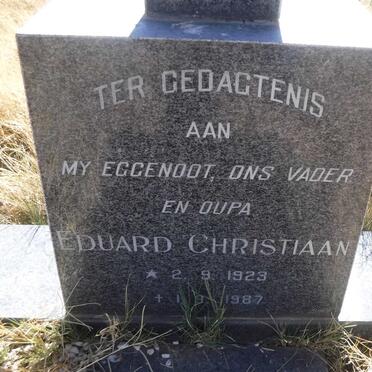 ROUX Eduard Christiaan, le 1923-1987 &amp; Susanna Maria Helena 1930-1992