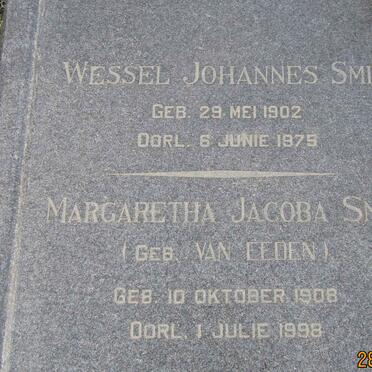 SMIT Wessel Johannes 1902-1975 &amp; Margaretha Jacoba VAN EEDEN 1908-1998