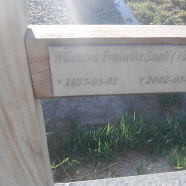 SMALL Willemina Frederika nee VAN AS 1937-2002
