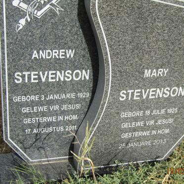 STEVENSON Andrew 1929-2011 &amp; Mary 1925-2013