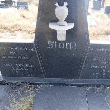 STORM William John 1919-1983 &amp; Anna Cornelia Susanna 1917-1997