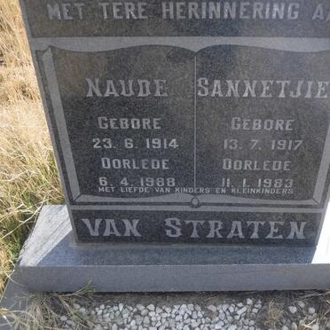 STRATEN Naude, van 1914-1988 &amp; Sannetjie 1917-1983