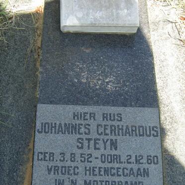 STEYN Johannes Gerhardus 1952-1960