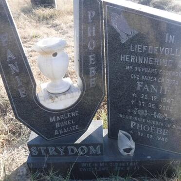 STRYDOM Fanie 1947-2002 &amp; Phoebe 1948-