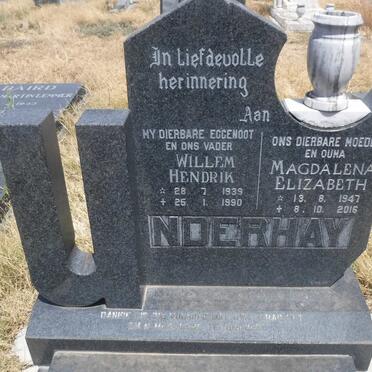 UNDERHAY Willem Hendrik 1939-1990 &amp; Magdalena Elizabeth 1947-2016