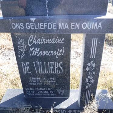 VILLIERS Chairmaine, de nee MOORCROFT 1963-2011