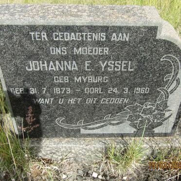 YSSEL Gert J. 1870-1958 &amp; Johanna E. MYBURG 1873-1960