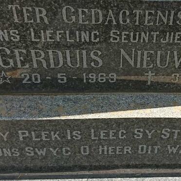 BEKKER Gerduis Nieuwoudt 1969-1971