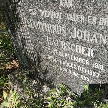LAUBSCHER Marthinus Johannes 1918-1957