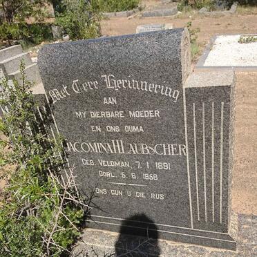 LAUBSCHER Jacomina H. nee VELDMAN 1881-1958