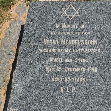 MENDELSSOHN Benno -1946